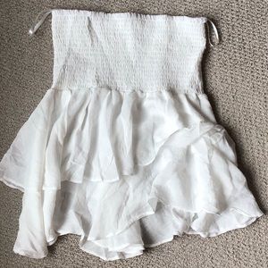 White shein flowy skirt